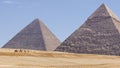 Panorama of the area with the great pyramids of Giza, Egypt Royalty Free Stock Photo