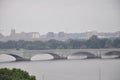 Panorama with Arlington Memorial Bridge from Washington District of Columbia USA Royalty Free Stock Photo
