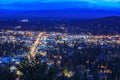 Panorama, as seen from Bend from Pilot Butte Neighborhood Park, Oregon Royalty Free Stock Photo