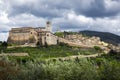 Assisi view from its countryside. Color image Royalty Free Stock Photo