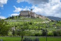 Assisi view from its countryside. Color image Royalty Free Stock Photo