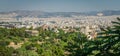 Panorama of Athens and ancient ruins, Greece. Royalty Free Stock Photo