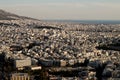 View of the city of Athens from the Lycabettus mount