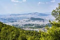 Panorama of Athens, view of Lycabettus Mount from Hymettus Mountain Royalty Free Stock Photo