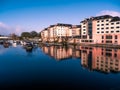 Panorama of Athlone city and the Shannon river Royalty Free Stock Photo