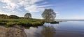 Panorama of autumn lake Plesheyevo. Pereslavl-Zalessky. Russia. Royalty Free Stock Photo