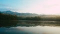 Panorama Of Autumn River Landscape In Jet Khot Nature Study Centre, THAILAND At Sunset. Sun Shine Over Water Lake Or River At Royalty Free Stock Photo