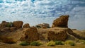 Panorama Babylon ruins and Former Saddam Hussein Palace, Iraq Royalty Free Stock Photo