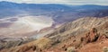 Panorama of badwater from Dante's view in Death Valley Royalty Free Stock Photo