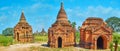 Panorama with old shrines, Bagan, Myanmar Royalty Free Stock Photo