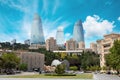 Panorama of Baku city, Azerbaijan Royalty Free Stock Photo