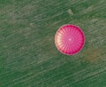 Panorama of balloon flight from altitude d