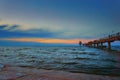 Panorama from the Baltic Pier in Zinnowitz on the island Usedom in Germany Royalty Free Stock Photo