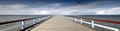 Panorama Baltic sea and bridge