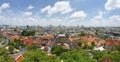 Panorama of Bangkok with ancient and modern buildings from the Wat Saket