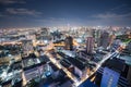 Panorama of Bangkok at night Royalty Free Stock Photo