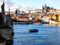 Panorama of the banks of the river Praga