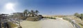 Panorama of Baptismal site Qasr el Yahud on the Jordan river near Yericho Royalty Free Stock Photo