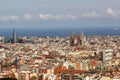 Panorama from Barcelona City from Park Guell