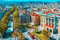 Panorama on Barcelona from Columbus monument. Military Governmen