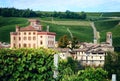 Panorama of Barolo piedmont,Italy