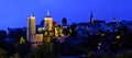 Panorama with Bautzen at night Royalty Free Stock Photo