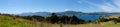 Panorama of Bay of Islands, New Zealand, NZ from Urupukapuka Isl Royalty Free Stock Photo