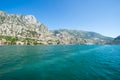 Panorama of the Bay of Kotor and the town Kotor Royalty Free Stock Photo