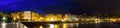 Panorama of Bay of La Concha in night. San Sebastian Royalty Free Stock Photo