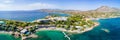 Panorama of the bay of Lagonisi, in Attica, Greece Royalty Free Stock Photo