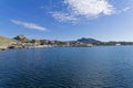 Panorama of the bay of a small resort town in Crimea