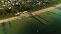 Panorama Beach Baltic Sea Ustronie Morskie Plaza Morze Baltycki Aerial Poland