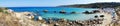 Panorama beach coast landscape mediterranean sea Cyprus island Royalty Free Stock Photo