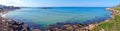 Panorama beach coast landscape mediterranean sea Cyprus island Royalty Free Stock Photo