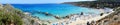 Panorama beach coast landscape mediterranean sea Cyprus island Royalty Free Stock Photo