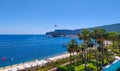 Panorama of beach at Kemer, Antalya, Turkey Royalty Free Stock Photo