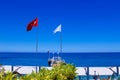 Panorama of beach at Kemer, Antalya, Turkey Royalty Free Stock Photo