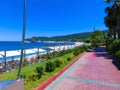 Panorama of beach at Kemer, Antalya, Turkey Royalty Free Stock Photo