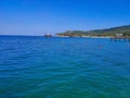 Panorama of beach at Kemer, Antalya, Turkey Royalty Free Stock Photo