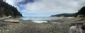 Panorama Beach Rocky Shore Oregon Royalty Free Stock Photo