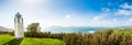 Panorama beach sea view in Ireland ocean coast Royalty Free Stock Photo