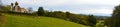 Panorama of Bearn de Gave countryside with Chapelle de Caubin XI