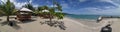 Panorama of Beautiful Batu Berdaun Beach Royalty Free Stock Photo