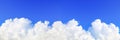 panorama of beautiful blue sky and huge white cloud Royalty Free Stock Photo