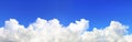 panorama of beautiful blue sky and huge white cloud Royalty Free Stock Photo