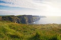 Panorama of beautiful Cliffs of Moher Royalty Free Stock Photo