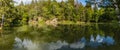 Panorama of Beautiful colorful lakes `Kolorowe Jeziorka` square