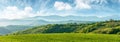 Panorama of beautiful countryside of romania