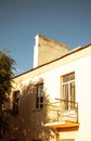 Panorama of beautiful houses, newly built modern family houses. City street on a sunny day Royalty Free Stock Photo