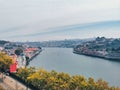 Panorama of beautiful Porto town, Portugal travel and landmarks. Portugal. In this wine region are collected the grapes for Porto Royalty Free Stock Photo